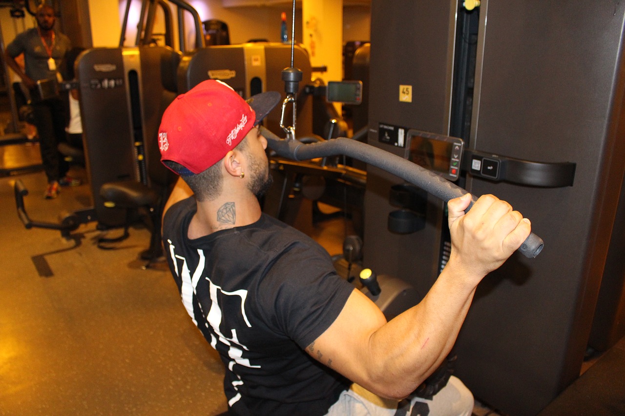 fit man on the gym